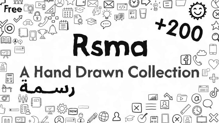 رسمة - مجموعة مرسومة يدويًا.